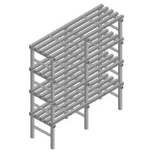 Kunststof stelling REA Euro Grey 1750x1500x500 mm (hxbxd) 4 niveaus