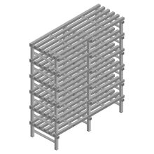 Kunststof stelling REA Euro Grey 1750x1500x600 mm (hxbxd) 6 niveaus