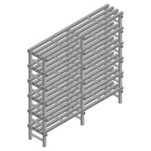 Kunststof stelling REA Euro Grey 1750x1800x400 mm (hxbxd) 6 niveaus