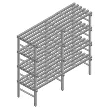 Kunststof stelling REA Euro Grey 1750x1800x600 mm (hxbxd) 4 niveaus
