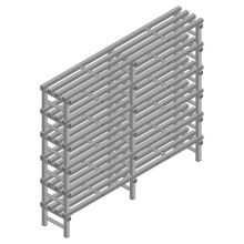 Kunststof stelling REA Euro Grey 1750x2000x400 mm (hxbxd) 6 niveaus