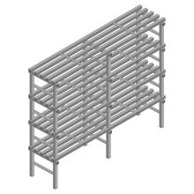 Kunststof stelling REA Euro Grey 1750x2000x500 mm (hxbxd) 4 niveaus