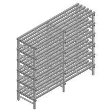 Kunststof stelling REA Euro Grey 1750x2000x600 mm (hxbxd) 6 niveaus