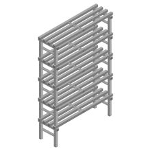 Kunststof stelling REA Euro Grey 1850x1200x400 mm (hxbxd) 5 niveaus