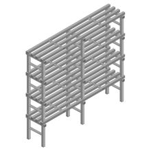 Kunststof stelling REA Euro Grey 1900x1800x400 mm (hxbxd) 4 niveaus