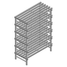 Kunststof stelling REA Euro Grey 2000x1200x600 mm (hxbxd) 6 niveaus
