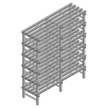 Kunststof stelling REA Euro Grey 2000x1500x500 mm (hxbxd) 6 niveaus