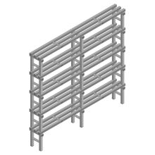 Kunststof stelling REA Euro Grey 2050x2000x300 mm (hxbxd) 5 niveaus