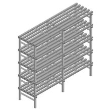 Kunststof stelling REA Euro Grey 2050x2000x600 mm (hxbxd) 5 niveaus