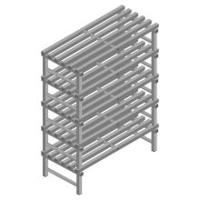 Kunststof stelling REA Euro Grey 2250x1200x600 mm (hxbxd) 5 niveaus