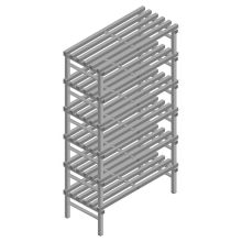 Kunststof stelling REA Euro Grey 2250x1200x600 mm (hxbxd) 6 niveaus