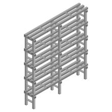 Kunststof stelling REA Euro Grey 2250x1500x300 mm (hxbxd) 5 niveaus