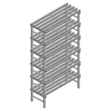 Kunststof stelling REA Euro Grey 2250x1500x500 mm (hxbxd) 6 niveaus