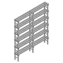 Kunststof stelling REA Euro Grey 2250x1800x300 mm (hxbxd) 6 niveaus