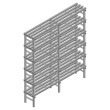 Kunststof stelling REA Euro Grey 2250x2000x400 mm (hxbxd) 6 niveaus