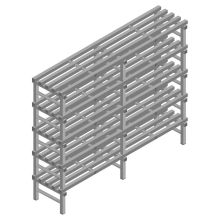 Kunststof stelling REA Euro Grey 2250x2000x500 mm (hxbxd) 5 niveaus