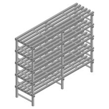 Kunststof stelling REA Euro Grey 2250x2000x600 mm (hxbxd) 5 niveaus