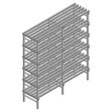 Kunststof stelling REA Euro Grey 2250x2000x600 mm (hxbxd) 6 niveaus
