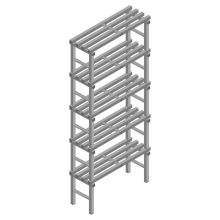 Kunststof stelling REA Euro Grey 2450x1500x400 mm (hxbxd) 5 niveaus