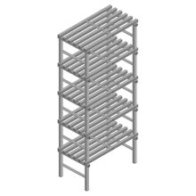 Kunststof stelling REA Euro Grey 2450x1800x600 mm (hxbxd) 5 niveaus