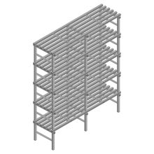 Kunststof stelling REA Euro Grey 2450x2000x600 mm (hxbxd) 5 niveaus