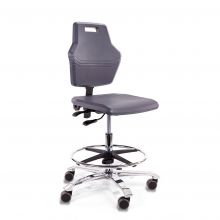 Score werkstoel Pro 4401 met wieltjes en voetensteun Zwart