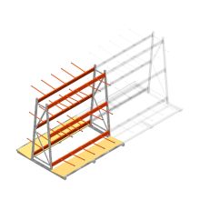 Stelling voor verticale opslag AR dubbelzijdig 2000x1850x1700 mm (hxbxd) 3 niveaus beginsectie