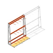 Stelling voor verticale opslag AR enkelzijdig 2500x1850x900 mm (hxbxd) 3 niveaus beginsectie