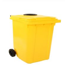 Kunststof container met rozet 240L, Geel