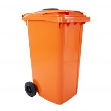 Kunststof container met rozet 240L, Oranje