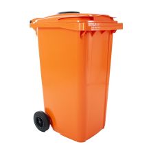 Kunststof container met rozet 240L, Oranje