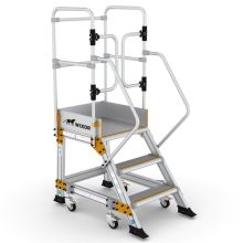 Platformtrap Wixor met veerwielen 3 treden