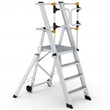 Magazijntrap Wixor opvouwbaar extra veilig 4 treden