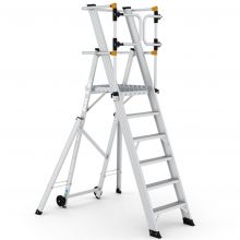 Magazijntrap Wixor opvouwbaar extra veilig 6 treden