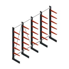 Voordeelrij medium draagarmstelling enkelzijdig 3000x4000x600mm (hxbxd) 5 niveaus 290/arm