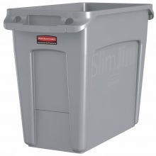 Slim Jim container met luchtsleuven, 60ltr grijs, Rubbermaid