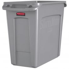Slim Jim container met luchtsleuven, 87ltr grijs, Rubbermaid