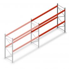 Palletstelling AR T2 2500x3600x1100mm (hxbxd) 2 niveaus 2252kg/niv aanbouwsectie