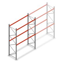 Palletstelling AR T2 4000x2700x1100mm (hxbxd) 2 niveaus 3636kg/niv beginsectie
