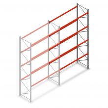 Palletstelling AR T2 5000x2700x1100mm (hxbxd) 4 niveaus 2844kg/niv aanbouwsectie met voorgemonteerde frames
