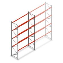 Palletstelling AR T2 5000x2700x1100mm (hxbxd) 4 niveaus 1820kg/niv beginsectie met voorgemonteerde frames