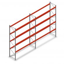 Combideal palletstelling AR T2 4500x6840x1100 mm (hxbxd) 4 niveaus 2415kg/niv met voorgemonteerde frames