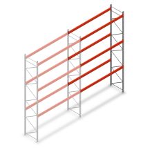 Palletstelling AR T2 6000x3600x1100mm (hxbxd) 3 niveaus 3004kg/niv L2 aanbouwsectie