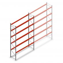 Palletstelling AR T2 6000x3600x1100mm (hxbxd) 5 niveaus 2252kg/niv beginsectie met voorgemonteerde frames