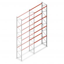 Palletstelling AR T2 8000x2700x1100mm (hxbxd) 4 niveaus 2844kg/niv L2 aanbouwsectie