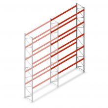 Palletstelling AR T2 8000x3600x1100mm (hxbxd) 5 niveaus 2252kg/niv aanbouwsectie met voorgemonteerde frames