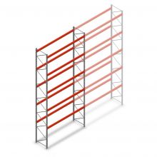 Palletstelling AR T2 8000x3600x1100mm (hxbxd) 5 niveaus 2252kg/niv beginsectie