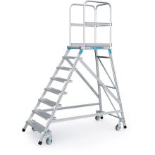 Verrijdbare platformtrap Zarges aluminium enkel 8 treden 1920 mm