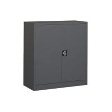 Afsluitbare metalen draaideurkast, magazijnkast 1000x800x380 mm (hxbxd) zwart