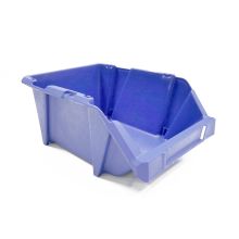 Begra stapelbare en nestbare magazijnbak S4 300x200x130 mm (lxbxh) blauw